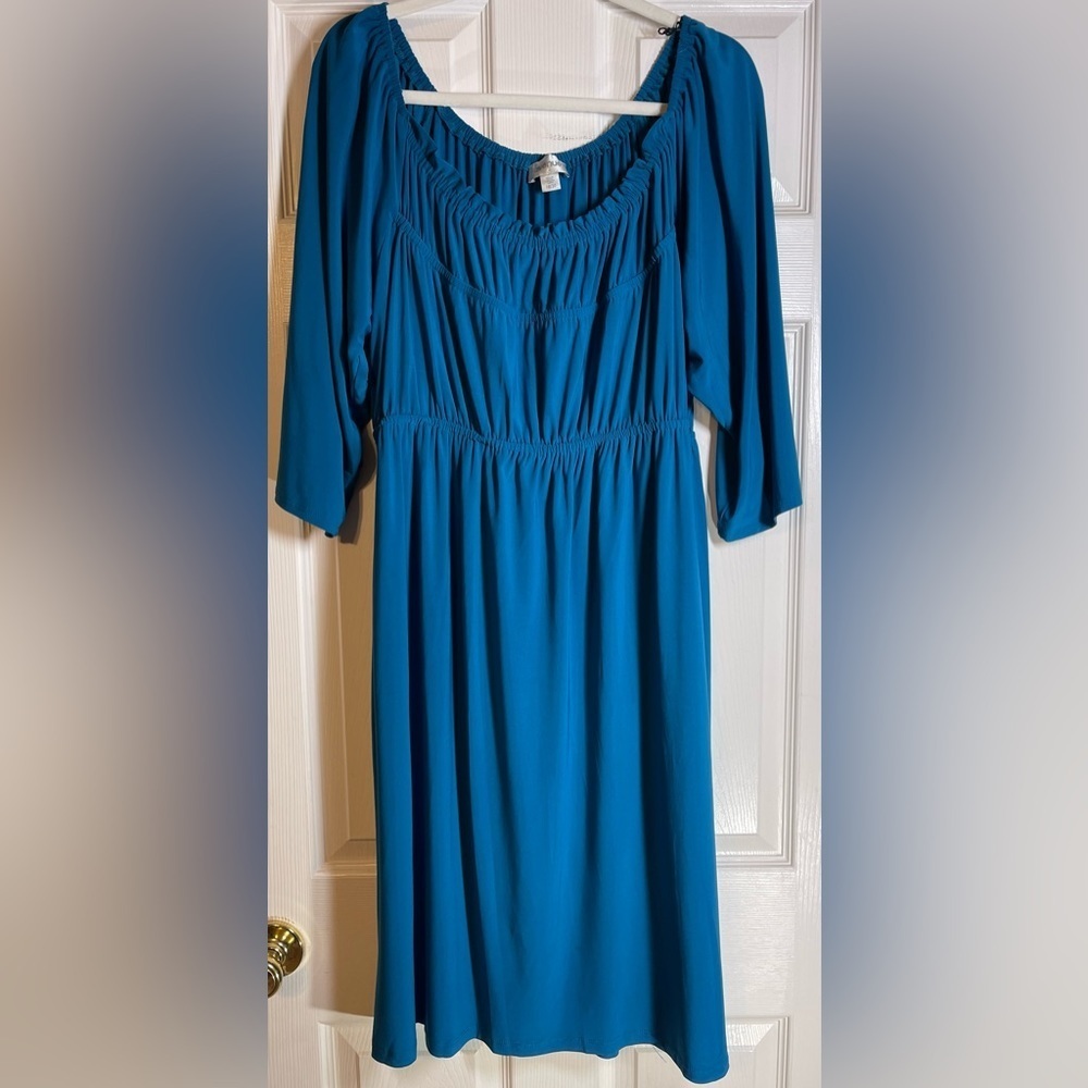 Avenue Women’s Plus Size Midi A Line Dress Size 18/20, Blue